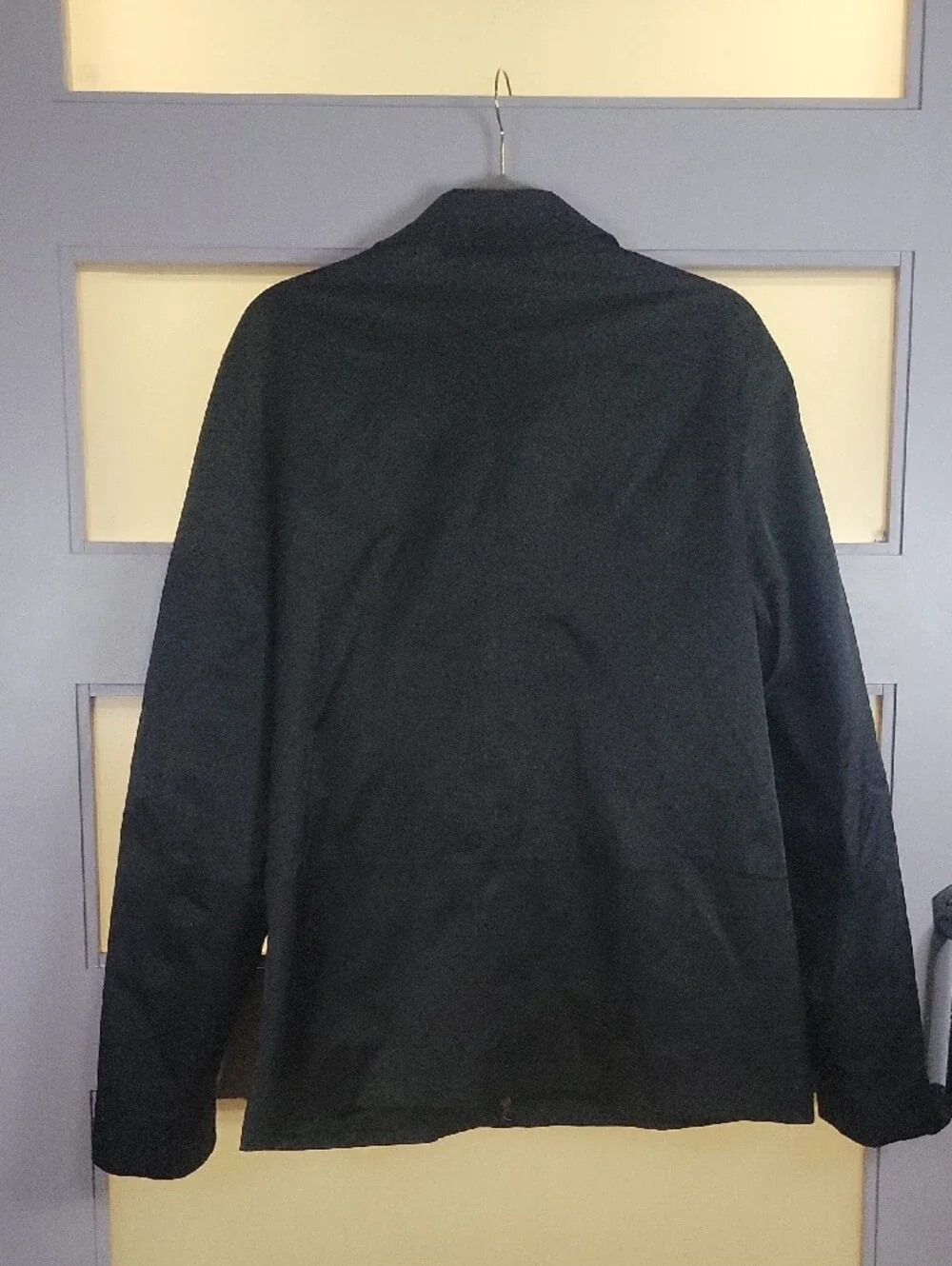 Banana Republic Men's Black Zip-Front Windbreaker Jacket
